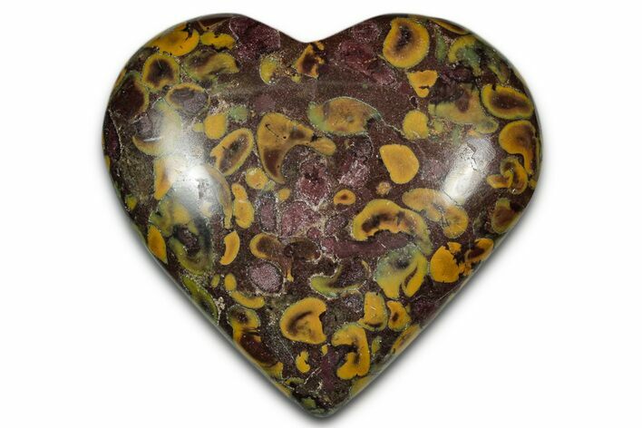 Polished Fruit Jasper Heart- India #343157